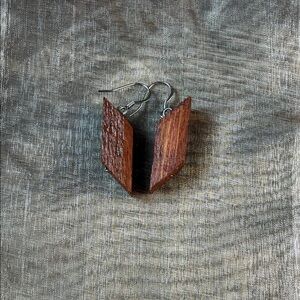 Wooden Geometric Earrings